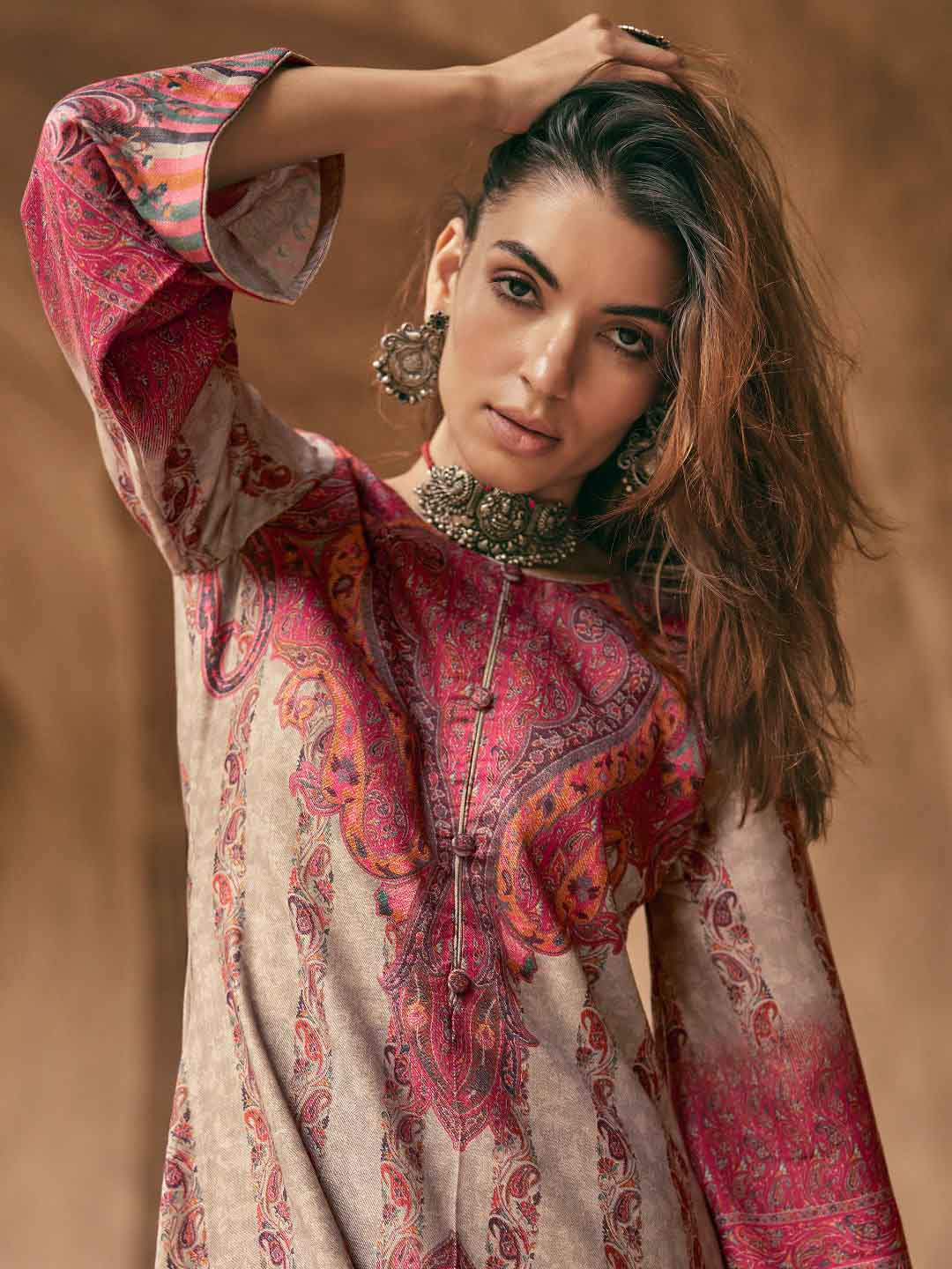 Mumtaz Arts Women's Pure Lawn Cotton Unstitched Suit Fabric Material