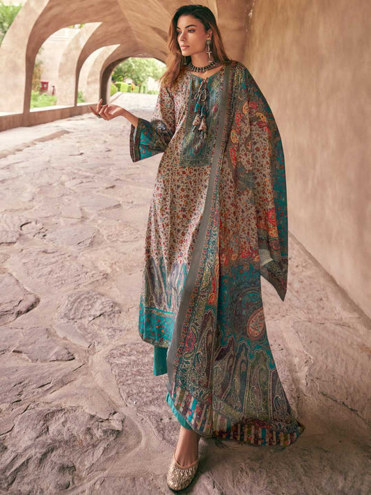 Mumtaz Arts Ethnic Lawn Cotton Unstitched Suit Dress Material for Women Mumtaz Arts