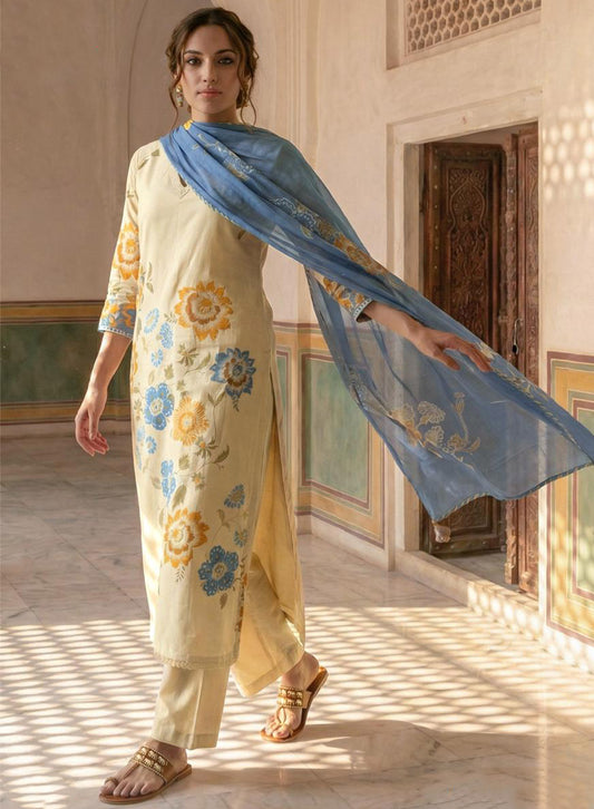 Pure Lawn Cotton Unstitched Salwar Suit Dress Material for Women