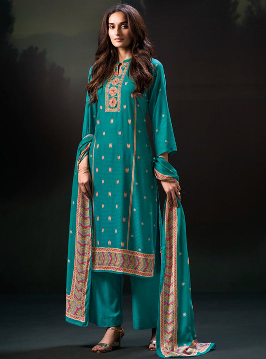 Ganga Unstitched Pashmina Winter Salwar Suit Dress Material