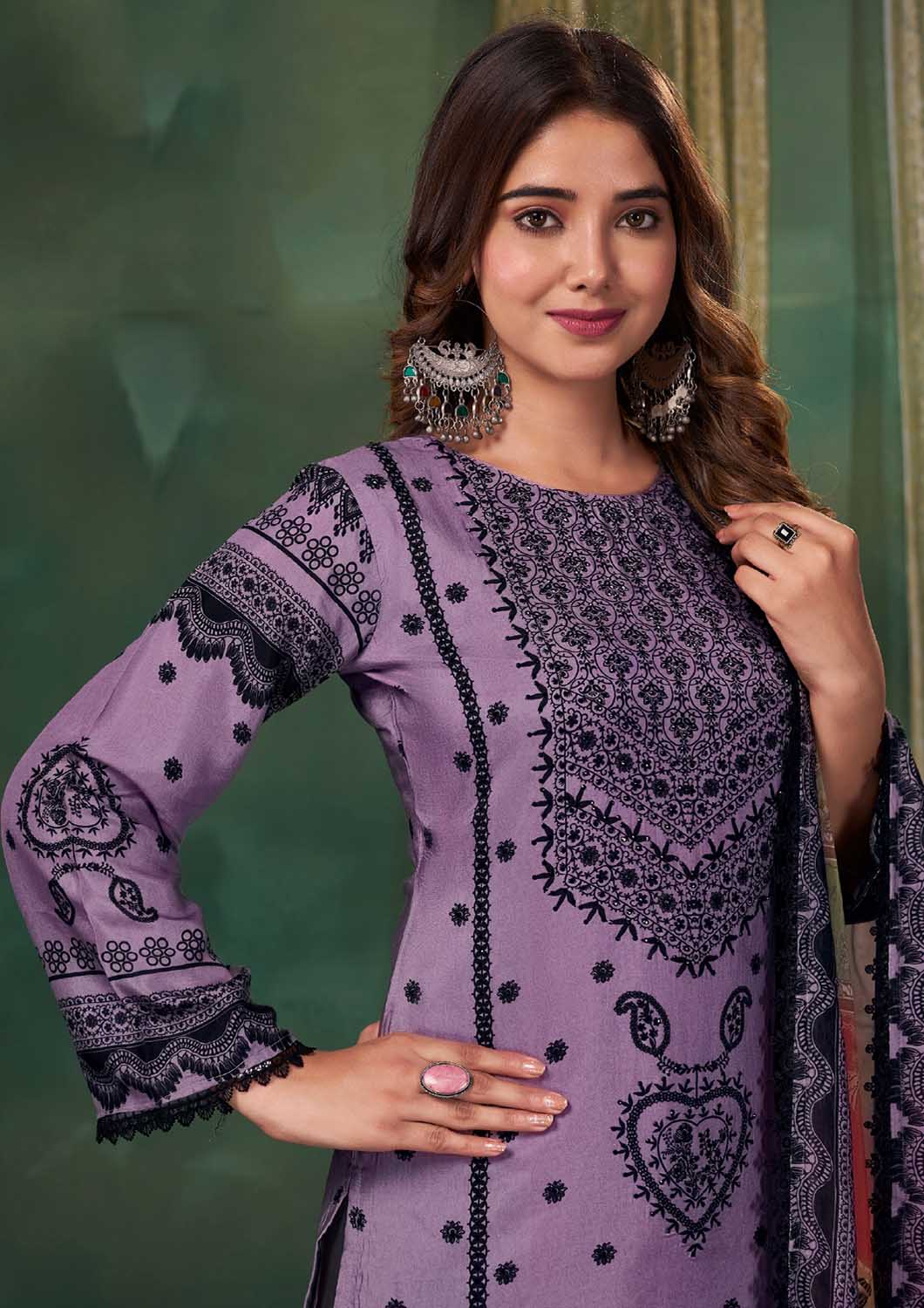 Ibiza Unstitched Pashmina Winter Suit Dress Material for Ladies