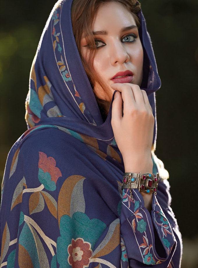 Women Unstitched Pashmina Winter Suit Dress Material with Fancy Embroidery