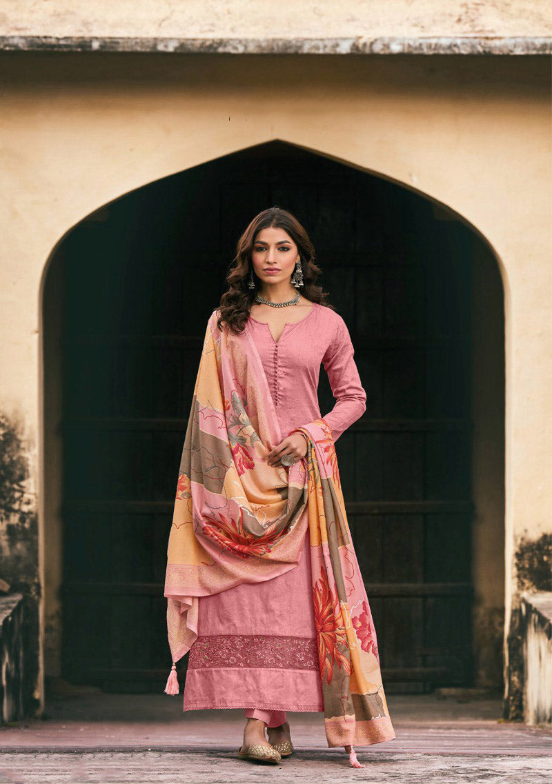 Kilory Pure Cotton Silk with Embroidery Unstitched Suit Set Kilory Trends