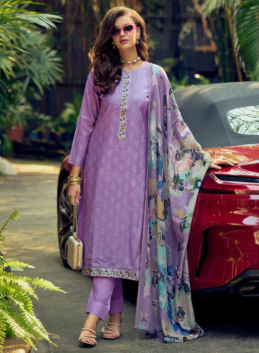 Pure Muslin Unstitched Salwar Suit Dress Material for Women