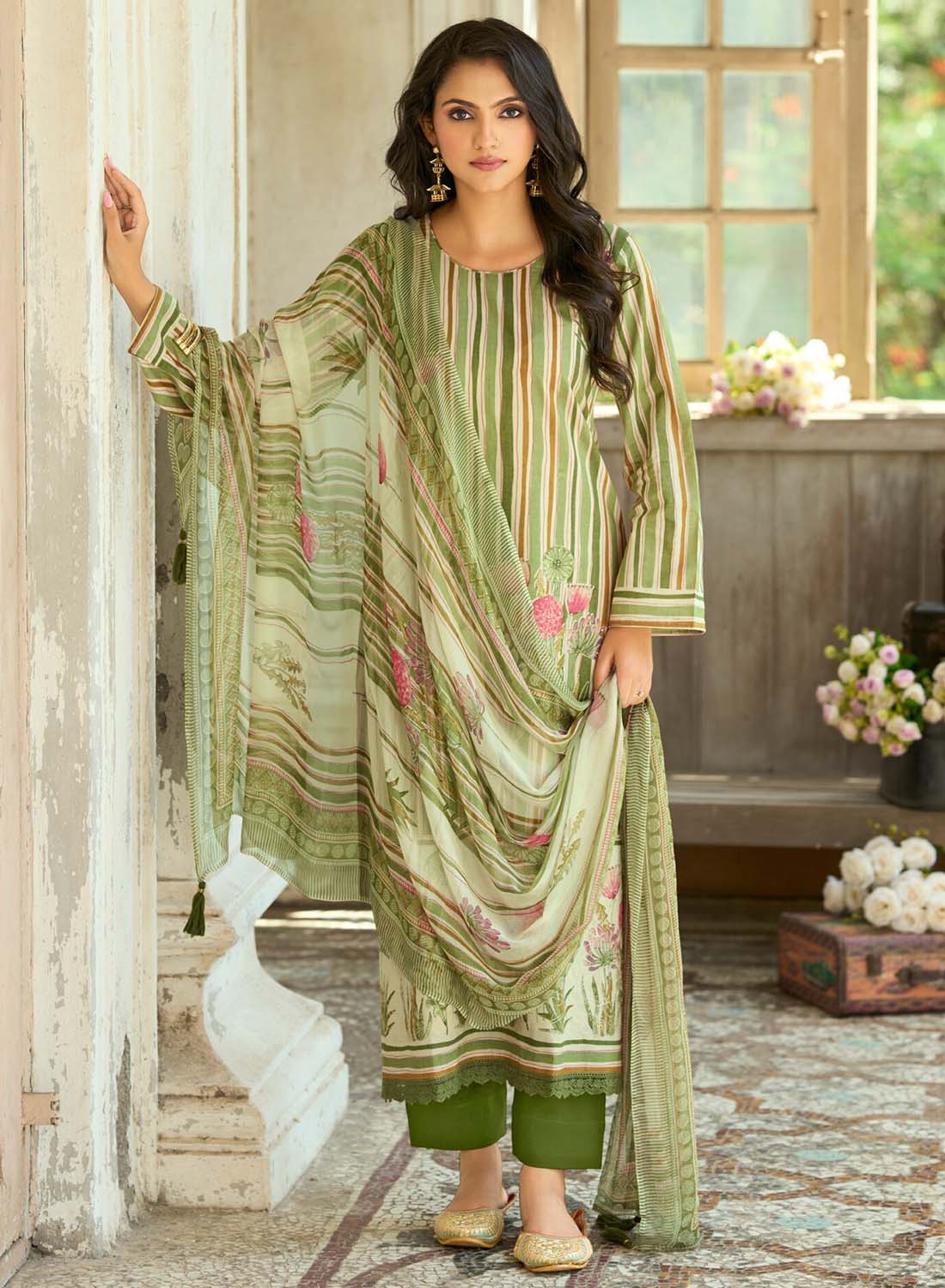 Pure Cotton Daily Wear Unstitched Suit Material for Women
