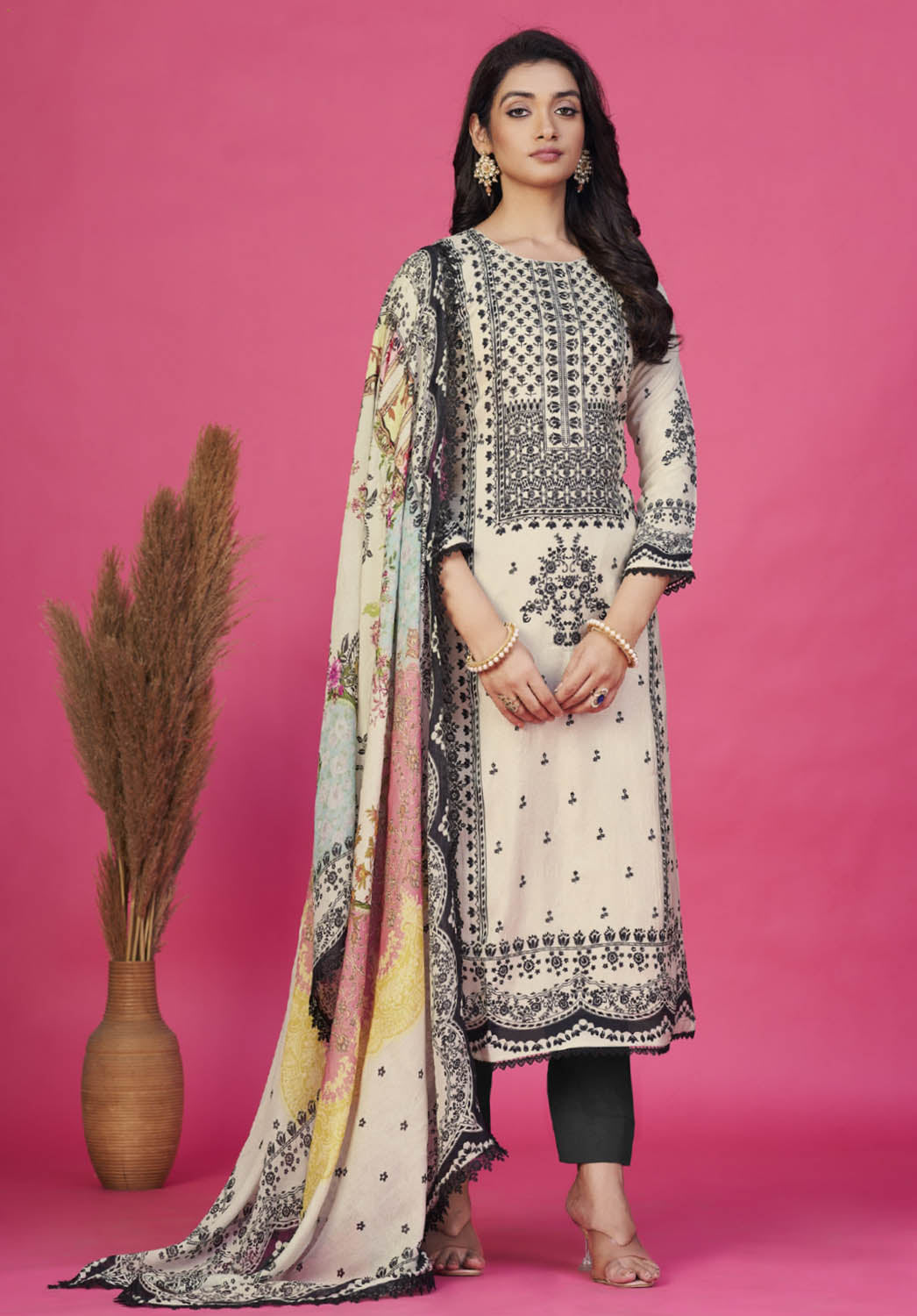 Ibiza Latest Pashmina Winter Suit Dress Material for Women IBIZA