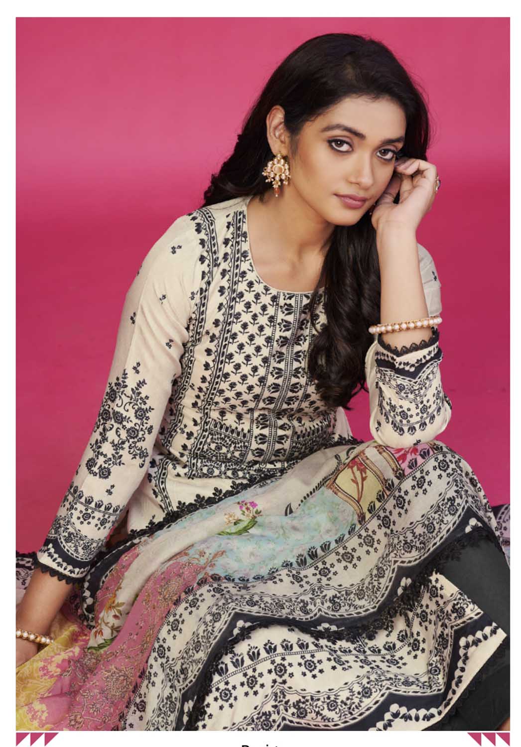 Buy Reeta Fashion Latest Gajri Chanderi Foil Work Dress Material RFD625  Online at Best Prices in India - JioMart.