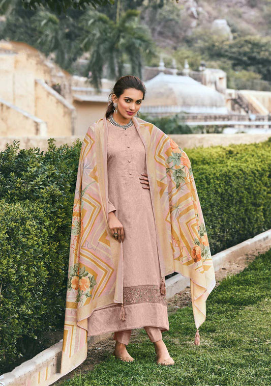 Pure Cotton Silk with Embroidery Unstitched Suit Material