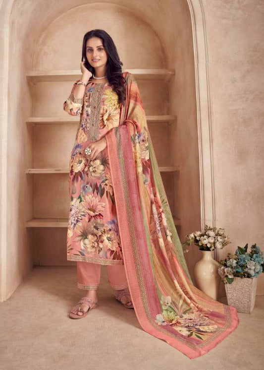 Rivaa Unstitched Pashmina Winter Suit Dress Material for Ladies