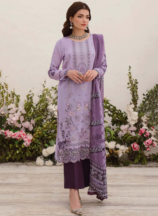 Ramsha Unstitched Pure Pakistani Lawn Suit with chiffon dupatta