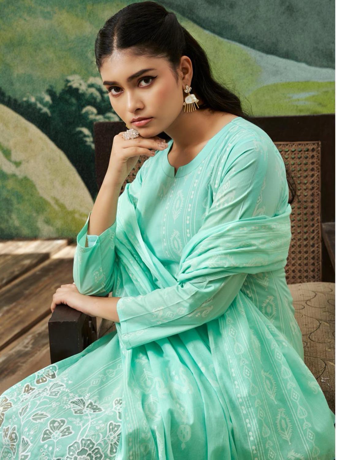 Women's Pure Cotton Cambric Unstitched Suit Fabric Dress Material