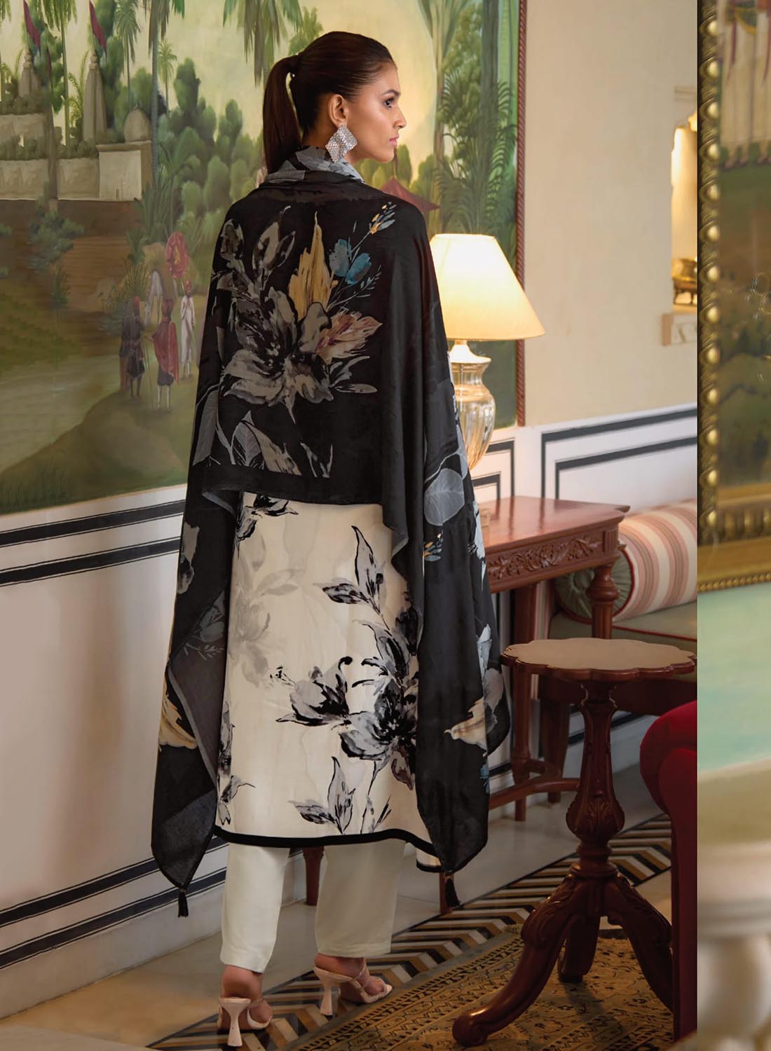 Pure Viscose Muslin Unstitched Salwar Suit Material for Women