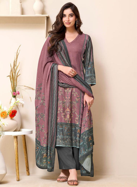 Sahiba Pashmina Unstitched Winter Salwar Suit Material for Women