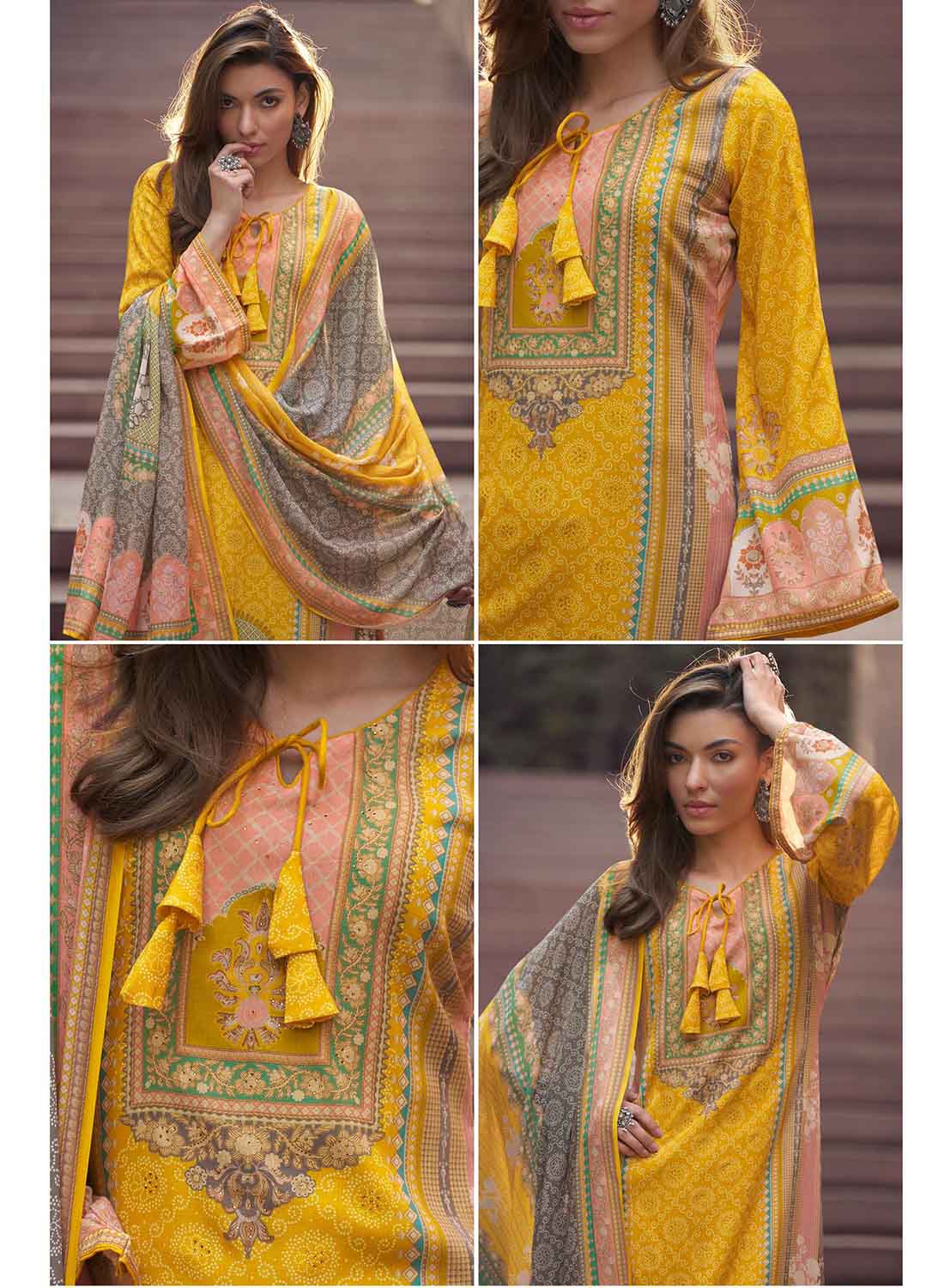 Mumtaz Arts Lawn Cotton Printed Unstitched Suit Material for Women