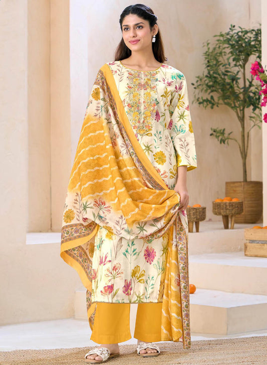 Party Wear Modal Silk Unstitched Salwar Suit Dress Material for Women