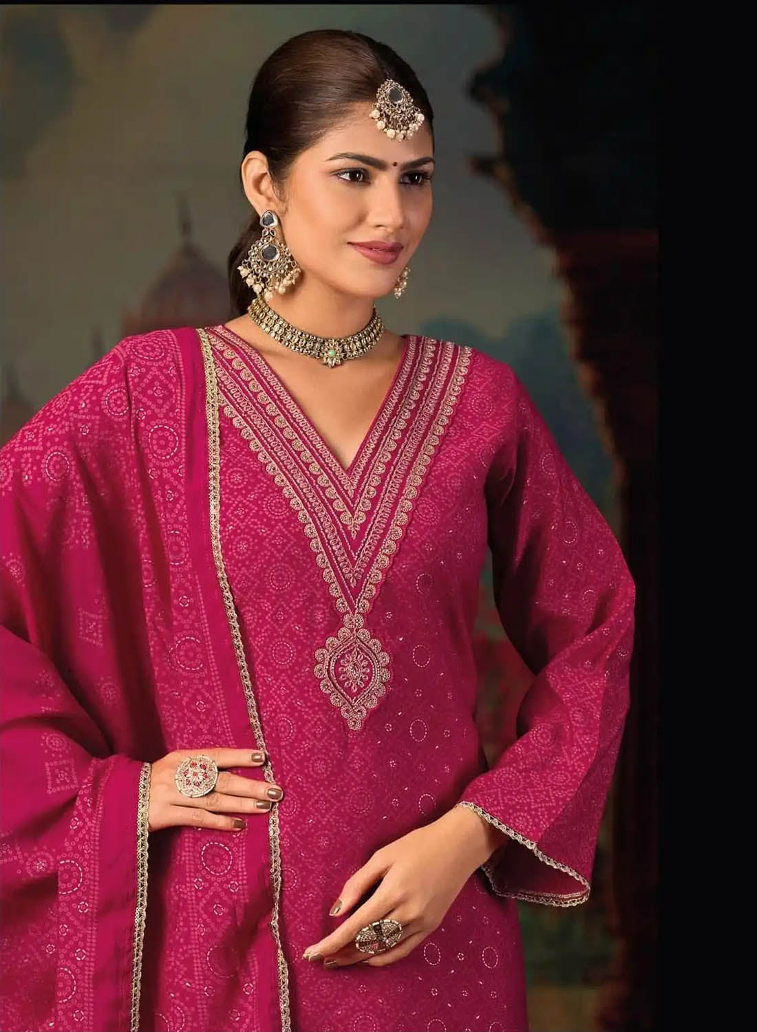 Party Wear Pure Muslin Silk Unstitched Suit Set Dress Material for Women