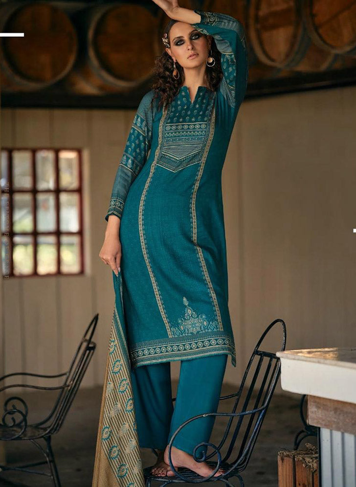 Viscose Pashmina Unstitched Winter Suit Dress Material for Women