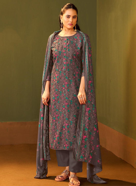 Fancy Printed Unstitched Winter Salwar Suit Set Material for Women