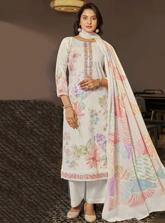 Pure Lawn Cotton Unstitched Salwar Suit Summer Dress Material with Dupatta