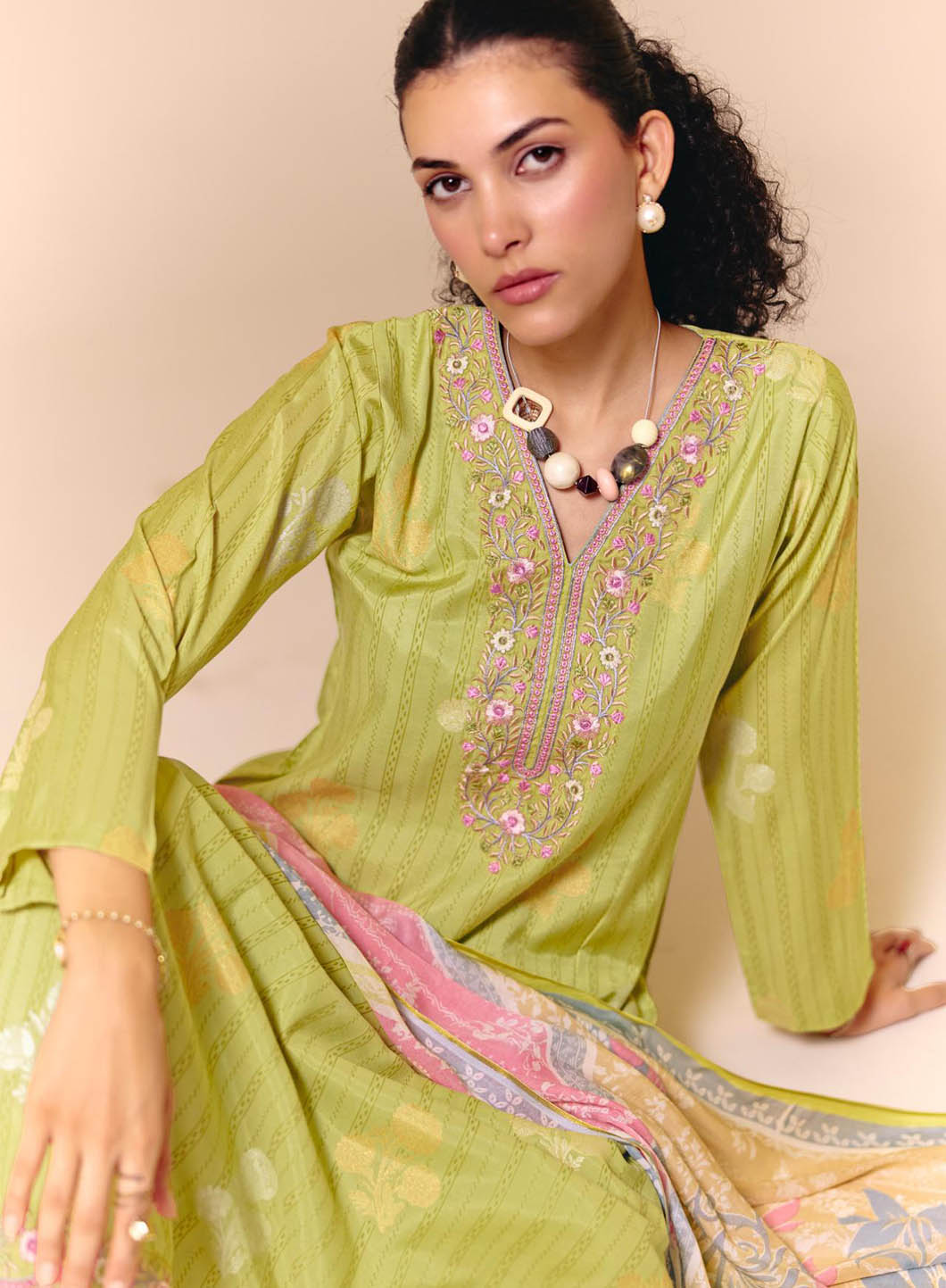 Party Wear Muslin Unstitched Salwar Suit for Women with Embroidery