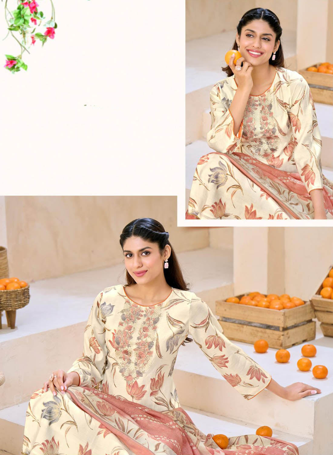 Premium Party Wear Modal Silk Unstitched Suit Material for Women