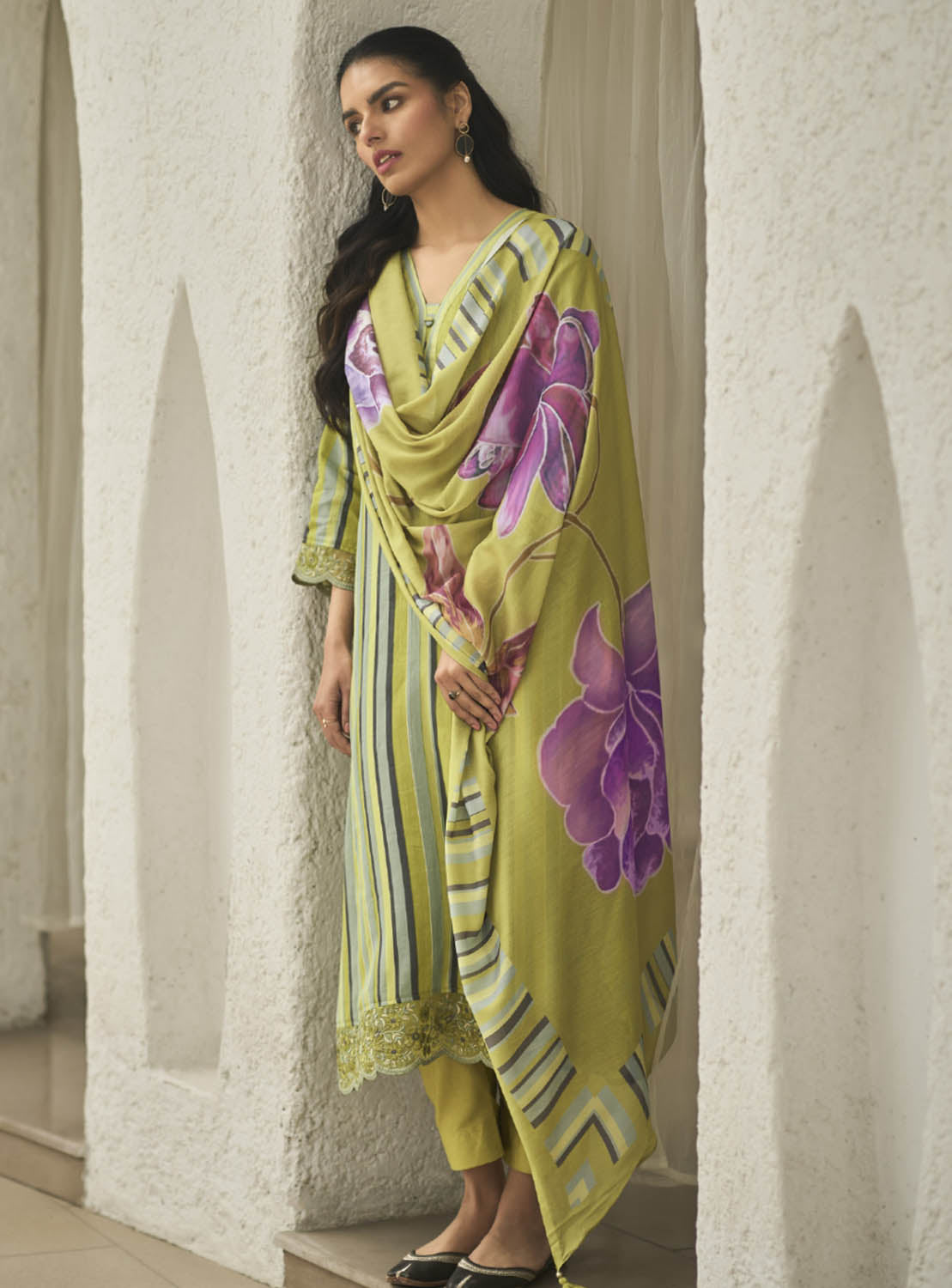 Kilory Green Unstitched Cotton Salwar Suit Dress Material for Women Kilory Trends