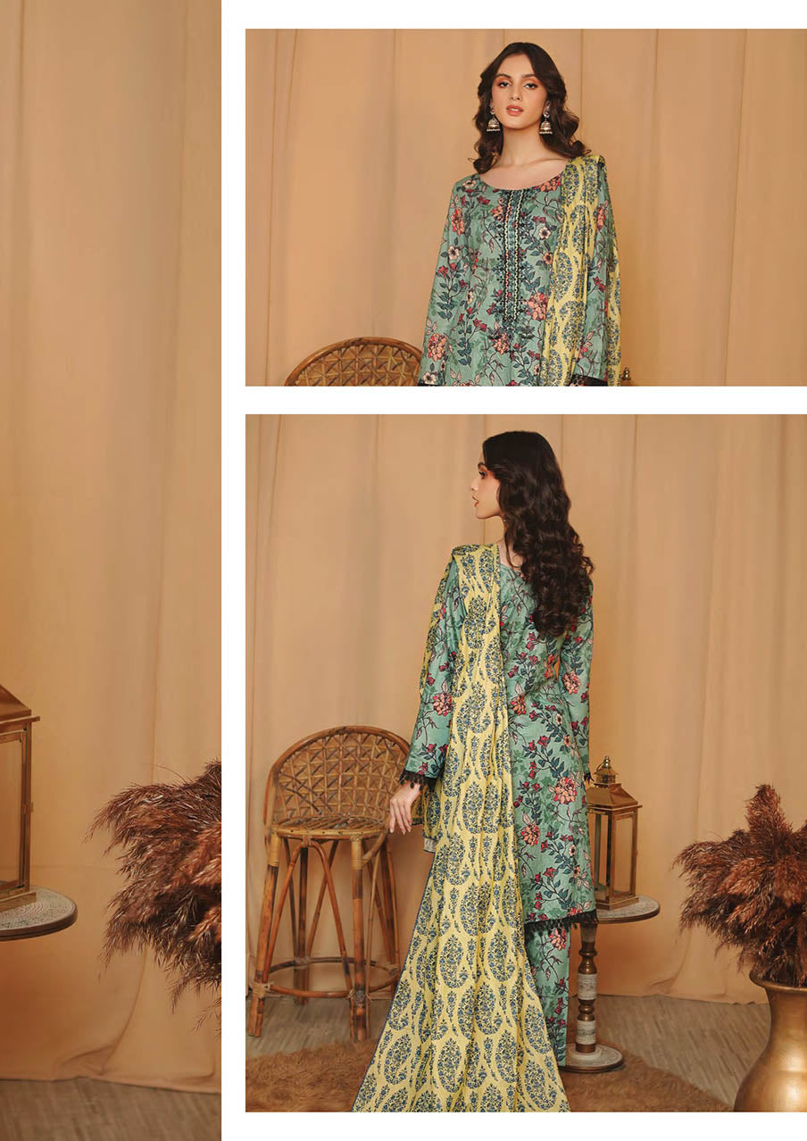 Embroidered Lawn Pakistani Suit by Zesh Textiles Unstitched S8