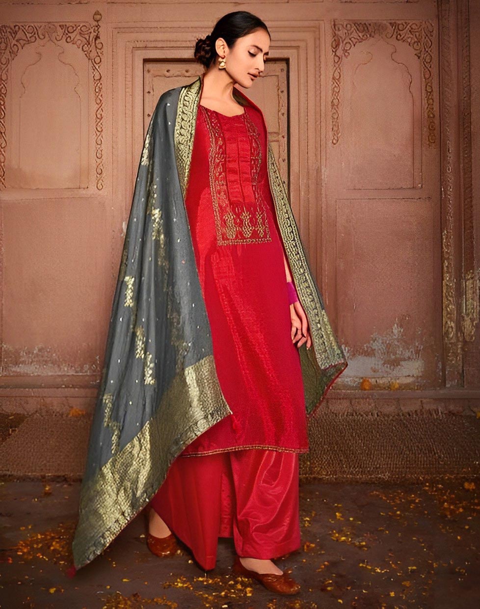 Deepsy Party Wear Unstitched Silk Suits Dress Material for Women Deepsy