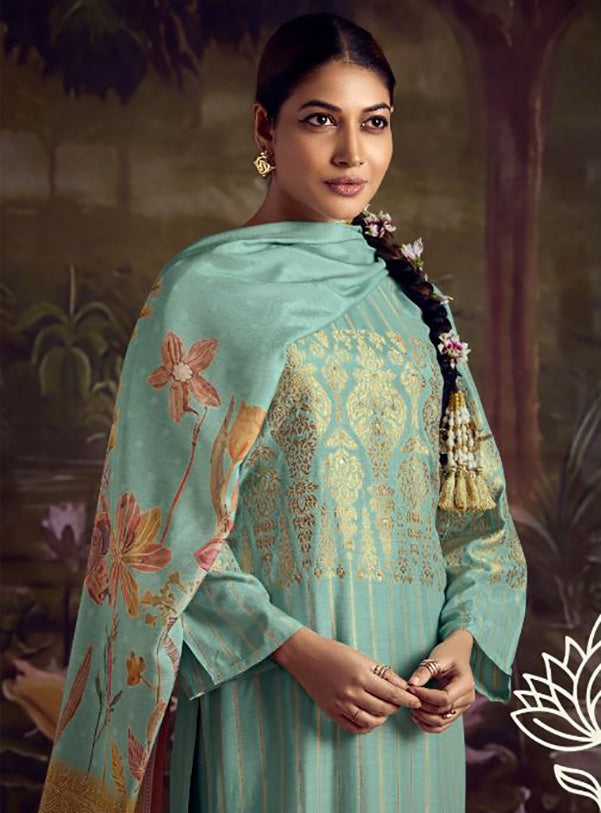 Party Wear Soft Silk Unstitched Salwar Suit Dress Material for Women