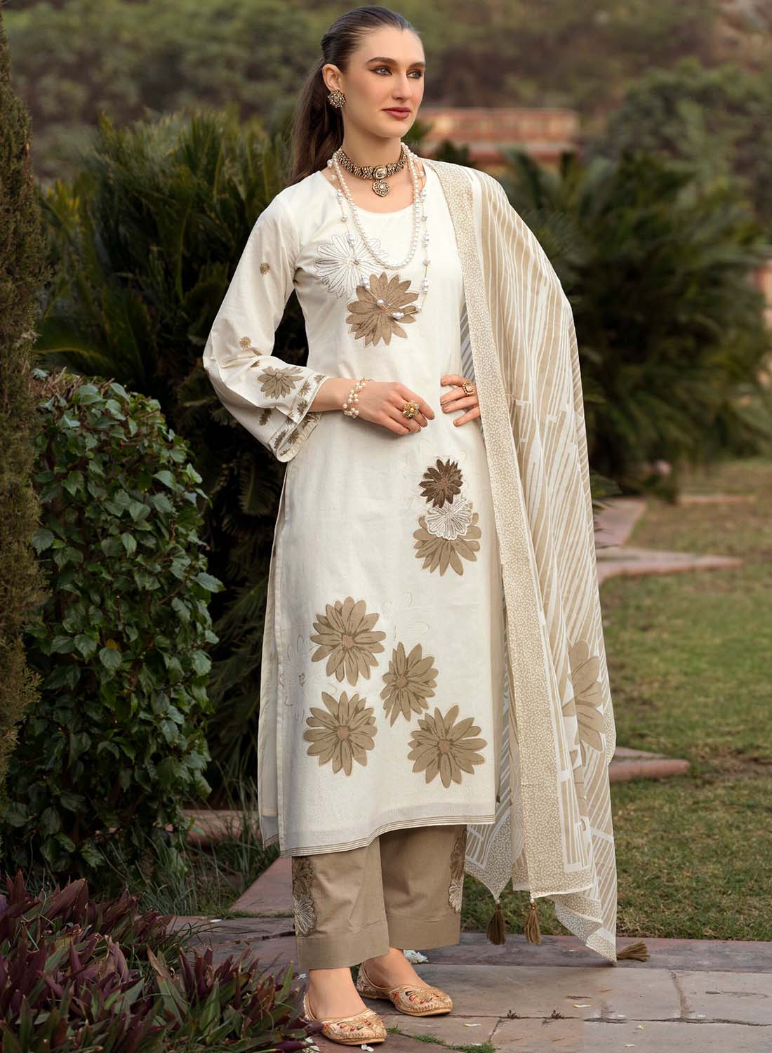 Summer Pure Lawn Cotton Embroidered Unstitched Suit for Women