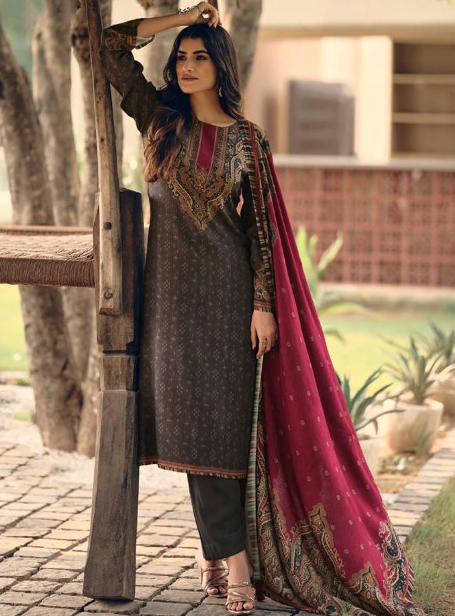 Pashmina Unstitched Winter Salwar Suit Fabric Material for Women