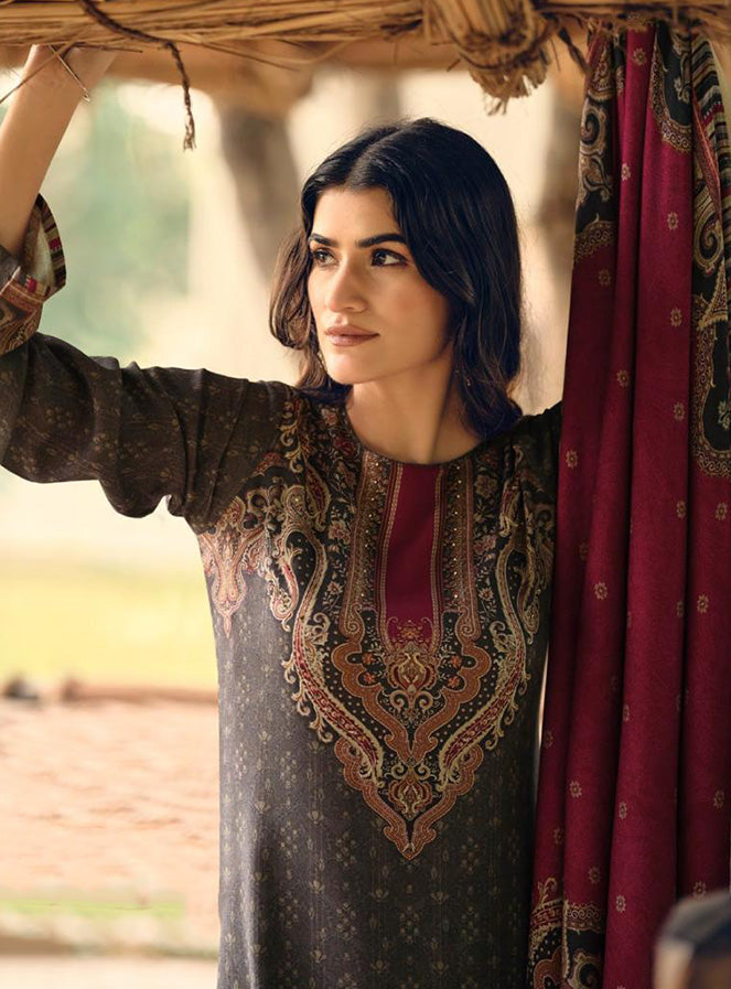 Pashmina Unstitched Winter Salwar Suit Fabric Material for Women