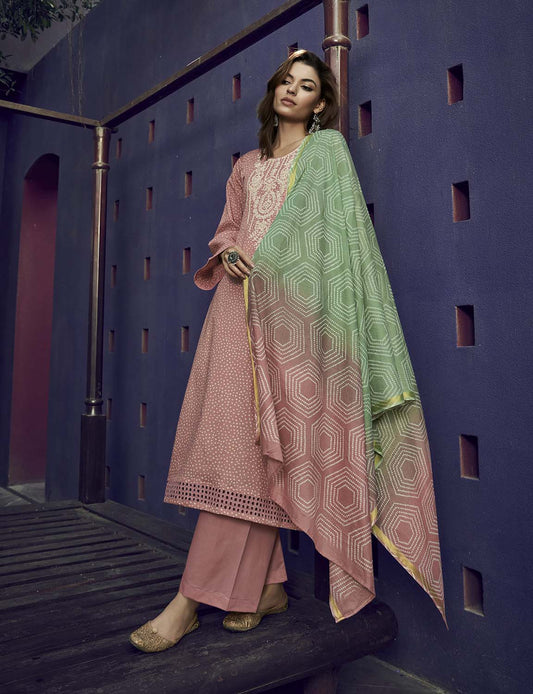 Mumtaz Arts Lawn Cambric Cotton Unstitched Ladies Suit Material