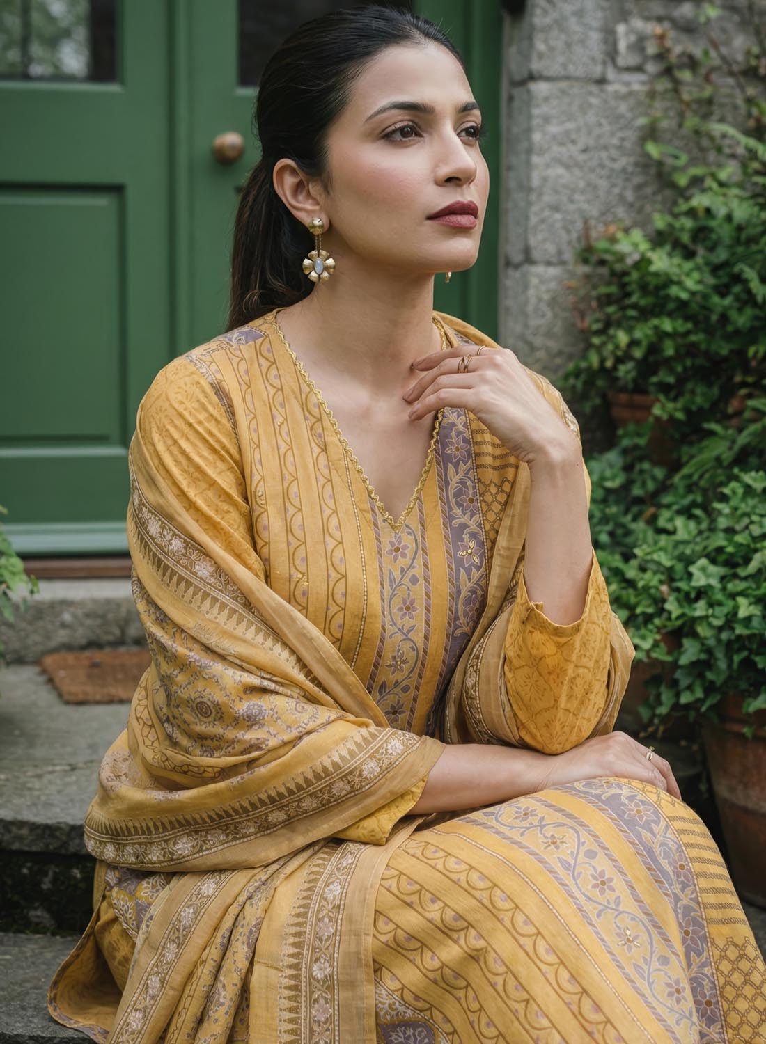 Soft Pure Cotton Unstitched Salwar Suit Fabric Material for Women