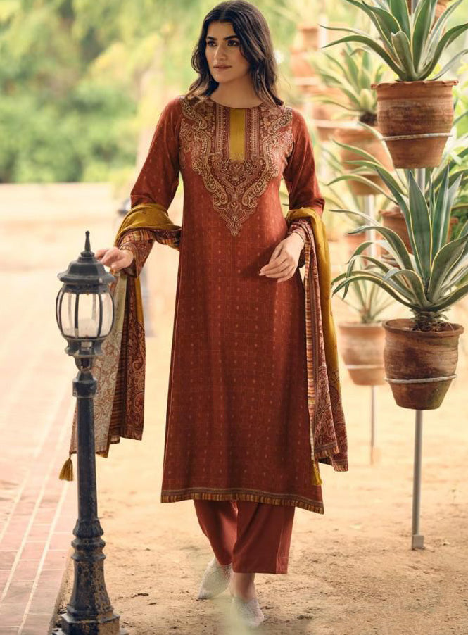 Pashmina Unstitched Winter Salwar Suit Set Fabric Dress Material for Women