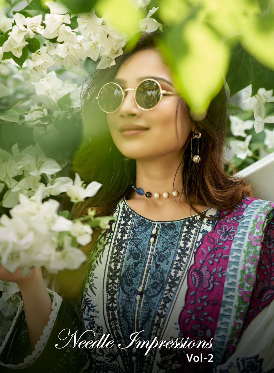 Pakistani Print Pure Cotton Unstitched Suit Material with Embroidery Patch