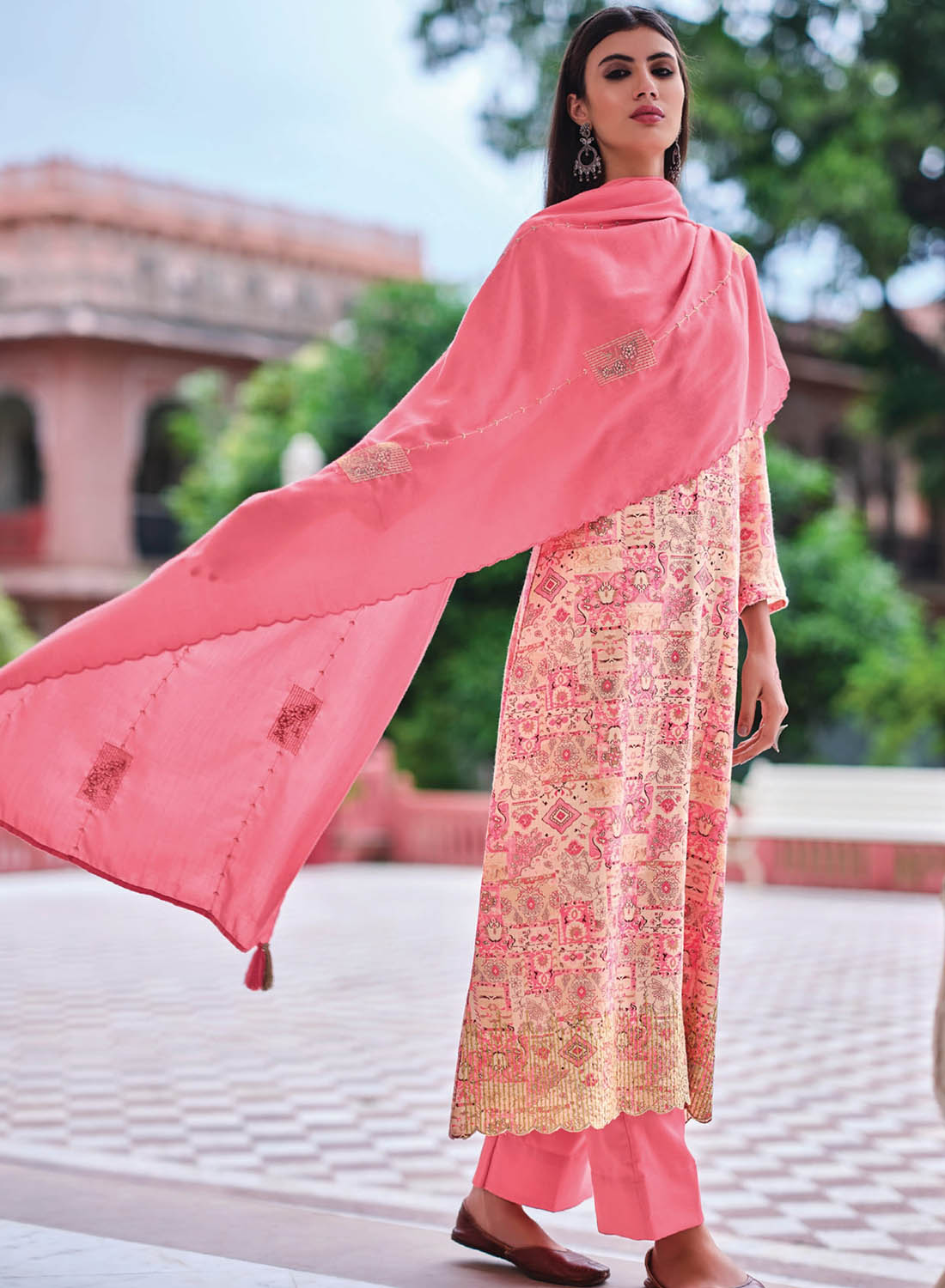 Elegant Unstitched Cotton Salwar Suit Dress Material for Women