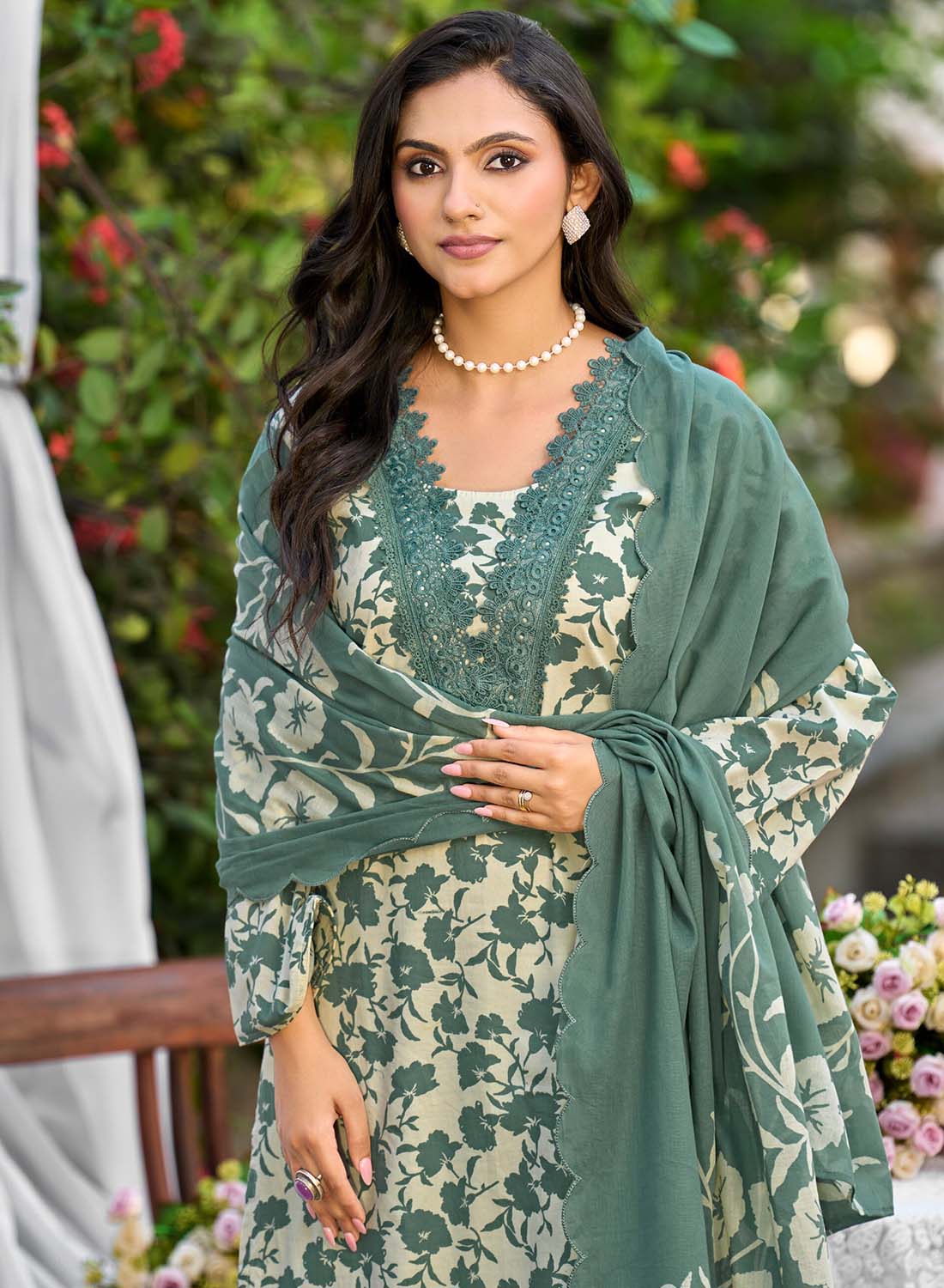 Lawn Cotton Unstitched Suit Material for Women with Embroidery