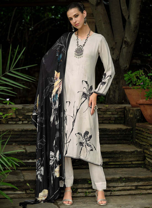 Fancy Unstitched Pashmina Winter Salwar Suit Set Material for Women