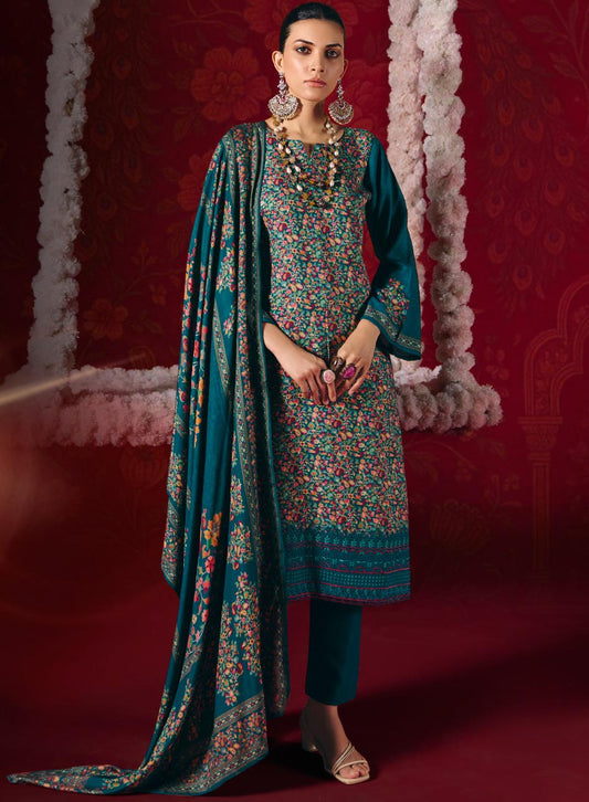 Pashmina Unstitched Winter Salwar Suit Set Dress Material for Women
