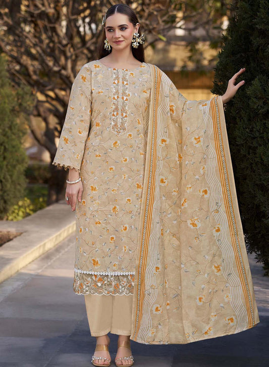 Pure Cotton Unstitched Salwar Suit Material for Women
