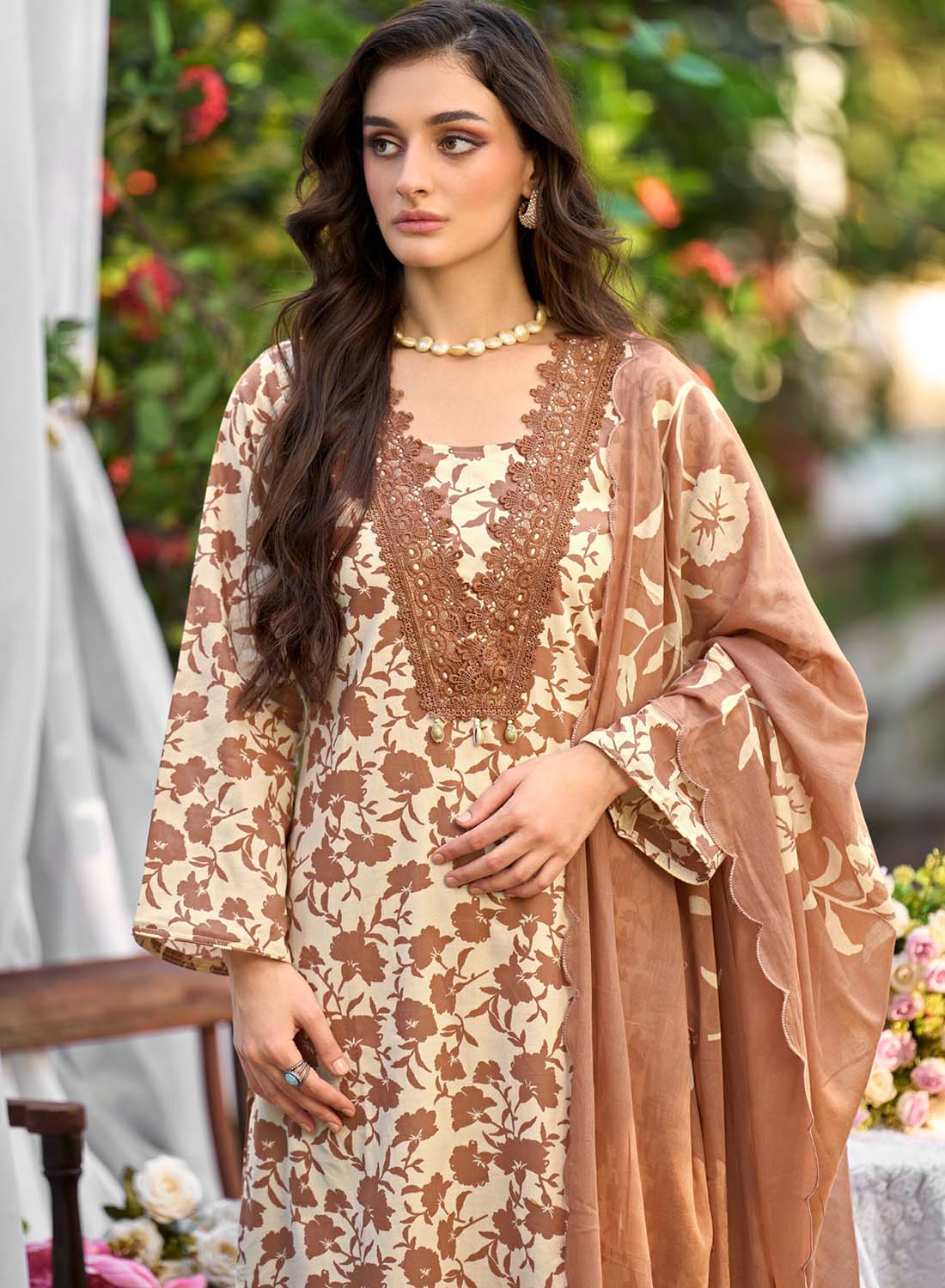 Pure Lawn Cotton Embroidered Unstitched Salwar Suit Women
