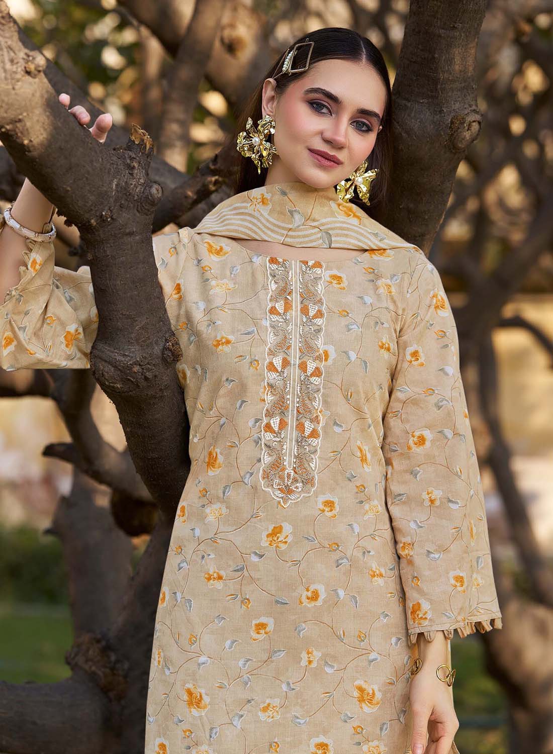 Pure Cotton Unstitched Salwar Suit Material for Women