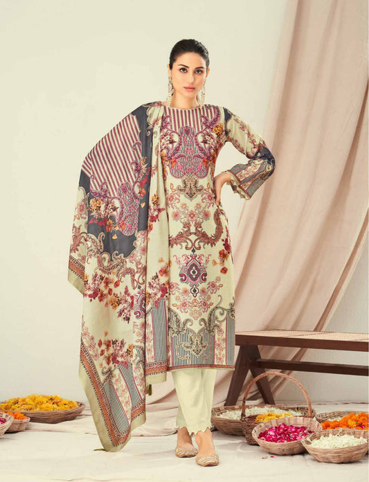 Kesar Lawn Cotton Unstitched Pakistani Print Suits Material