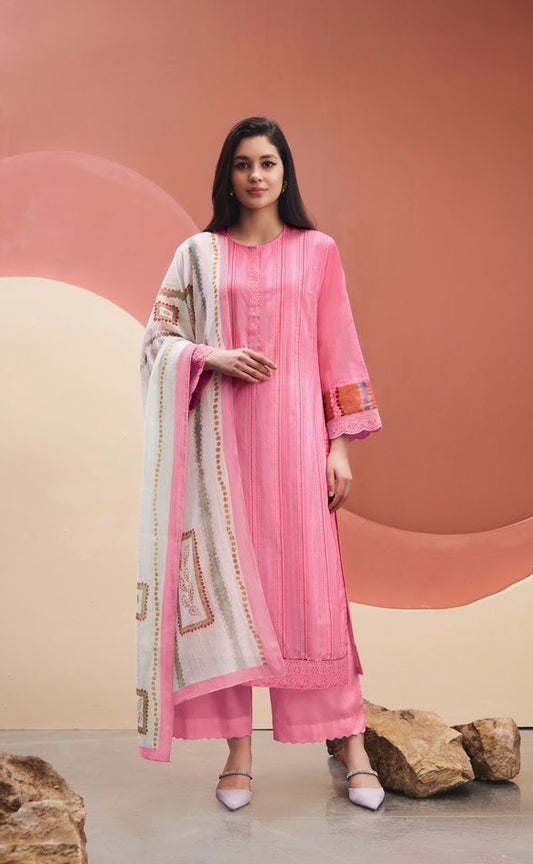 Sudriti Sahiba Cambric Cotton Unstitched Suits Material with Embroidery