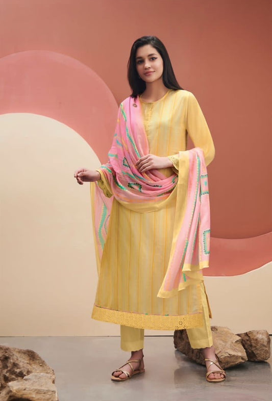 Sudriti Sahiba Cambric Cotton Unstitched Suits Material with Embroidery