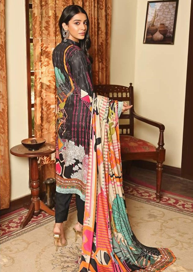 Mirha Printed Unstitched Embroidered Lawn Pakistani Suit