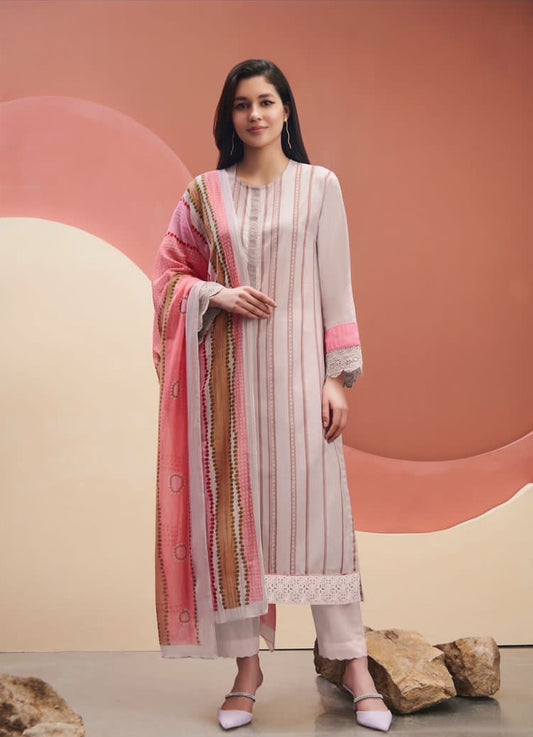 Sudriti Sahiba Cambric Cotton Unstitched Suits Material with Embroidery