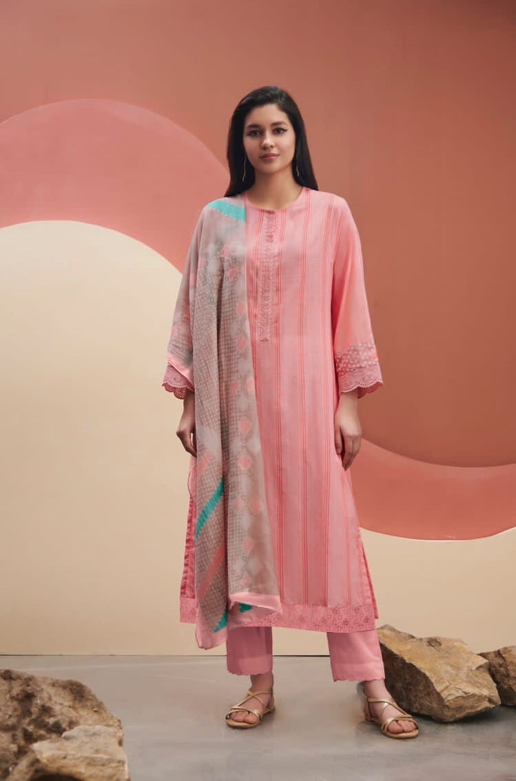 Sudriti Sahiba Cambric Cotton Unstitched Suits Material with Embroidery