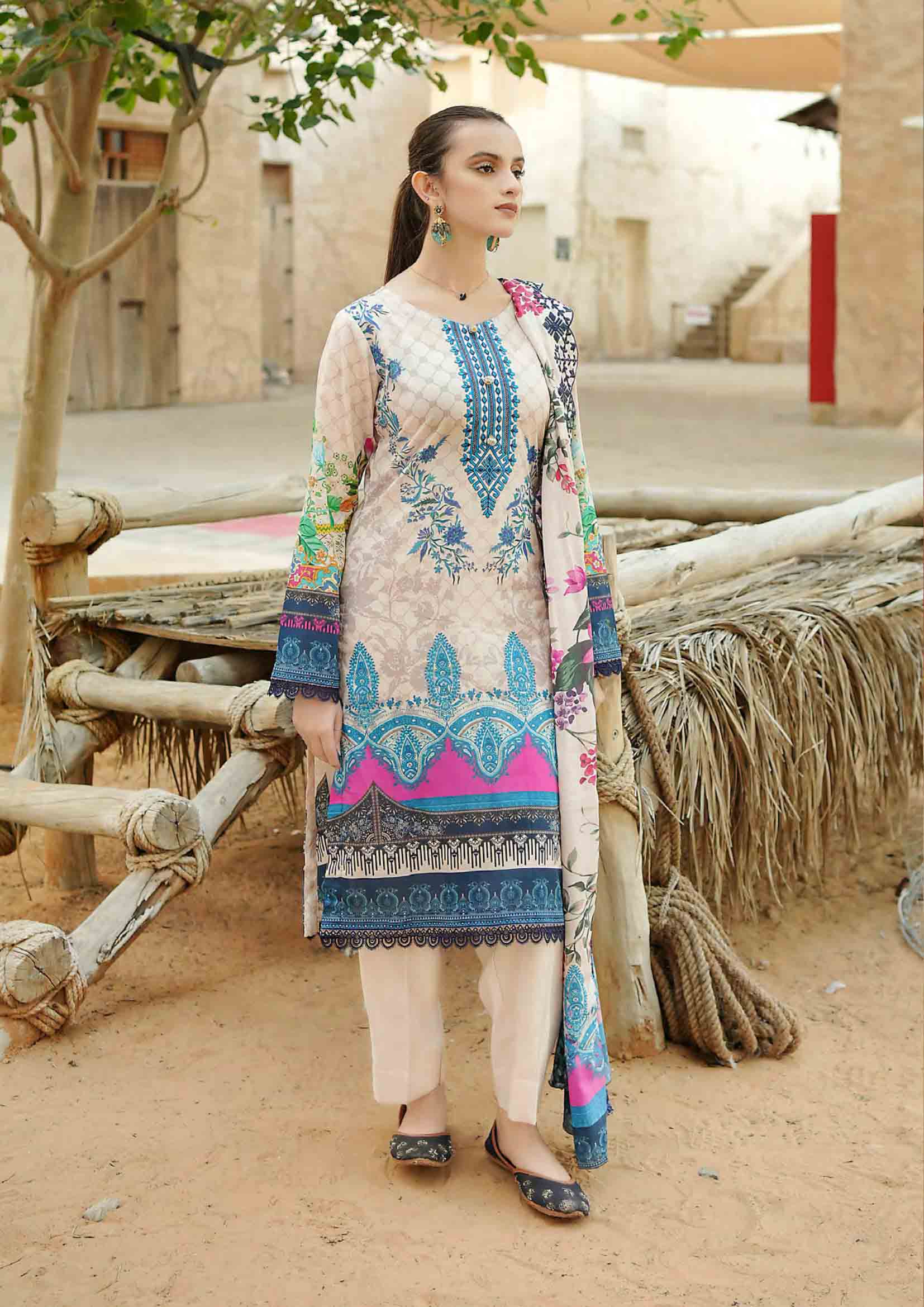 Dastaan By Dahiba Unstitched Lawn Original Pakistani Suit B12